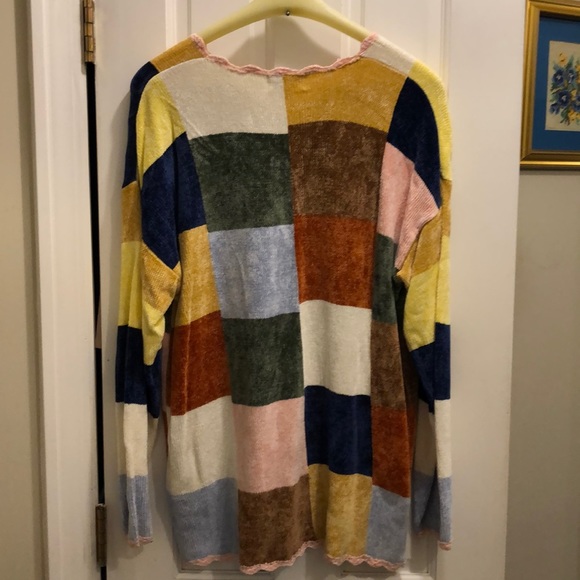 JSong Patchwork Velour Sweater - Picture 7 of 9